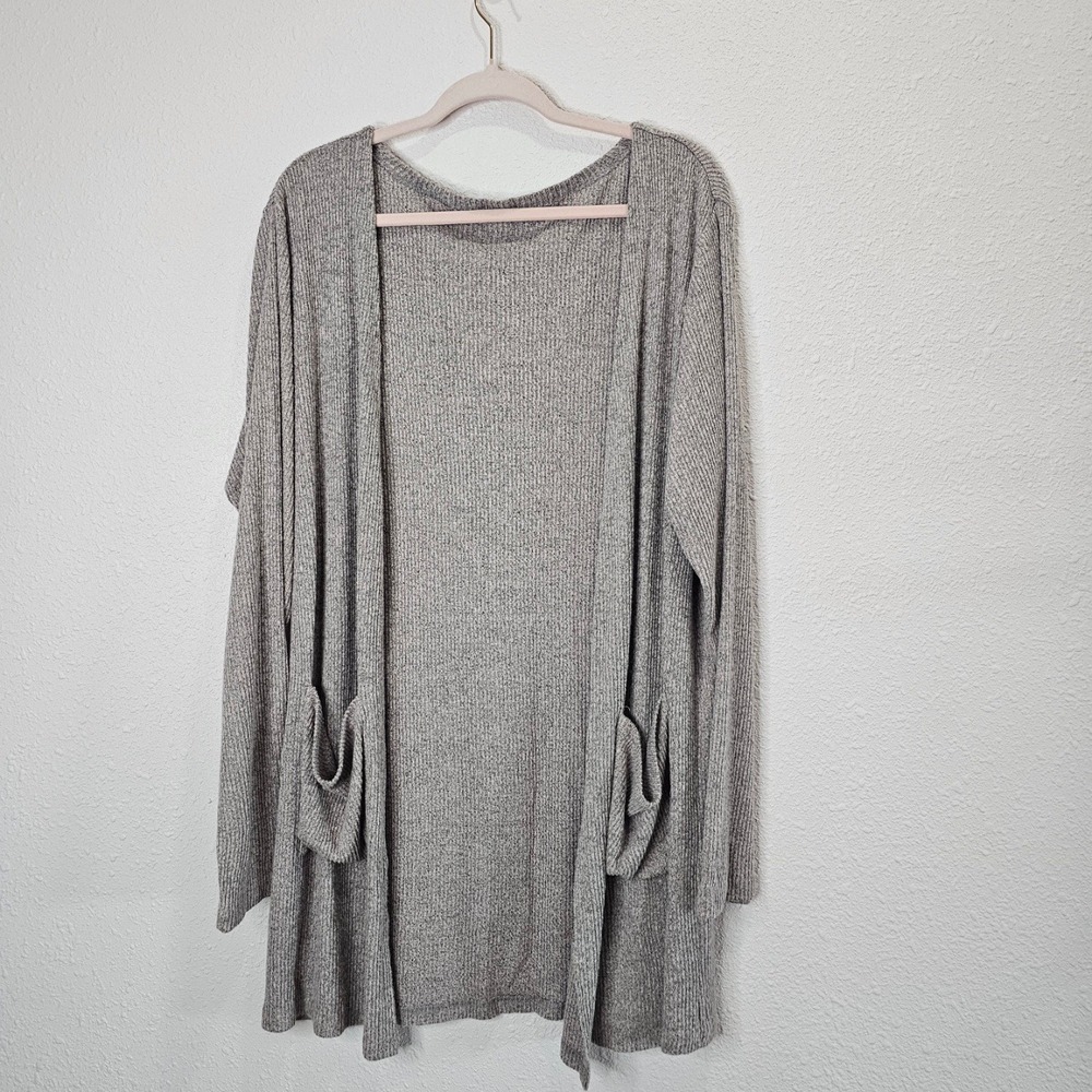 ZYIA Active Cardigan Size XXL Pink Ash Long Line‎ Boyfriend Pockets Sweater